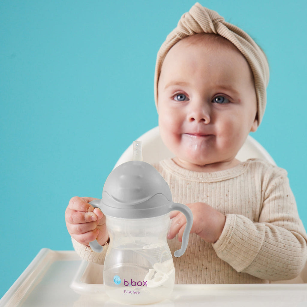 Sippy Cup: Strohhalmbecher - grau