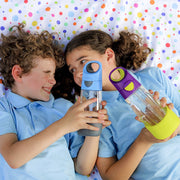 child with tritan drink bottle 600ml - blue slate - b.box for kids