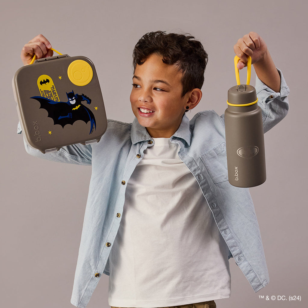 Batman von b.box – 1-Liter-Isolierflasche mit Klappverschluss