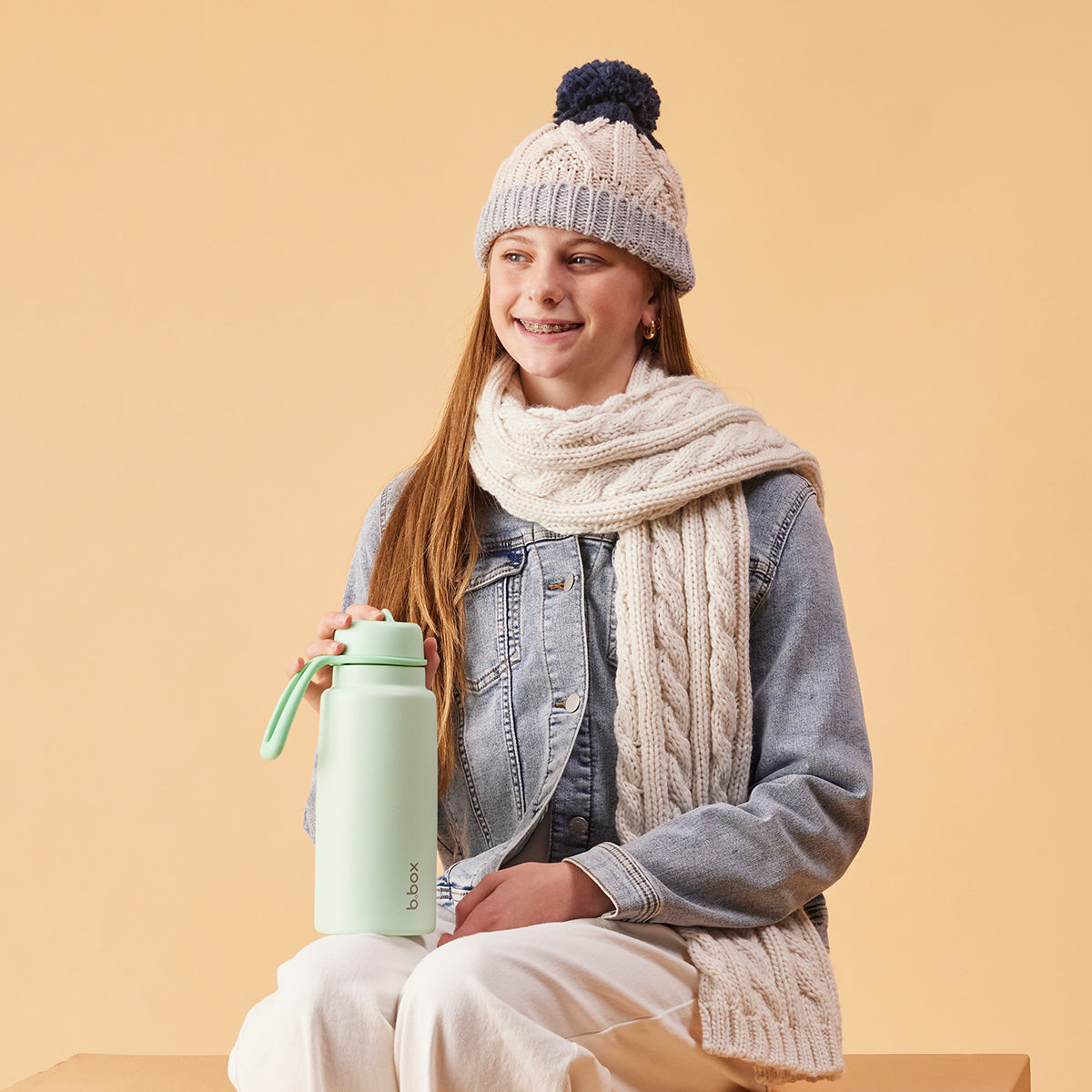 1L Insulated Flip Top Bottle - spearmint