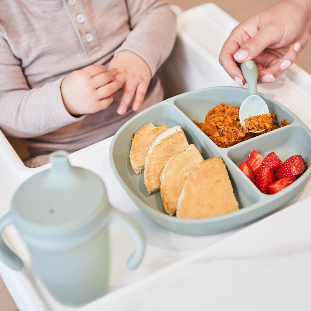 Silicone Plate + Lid - sage