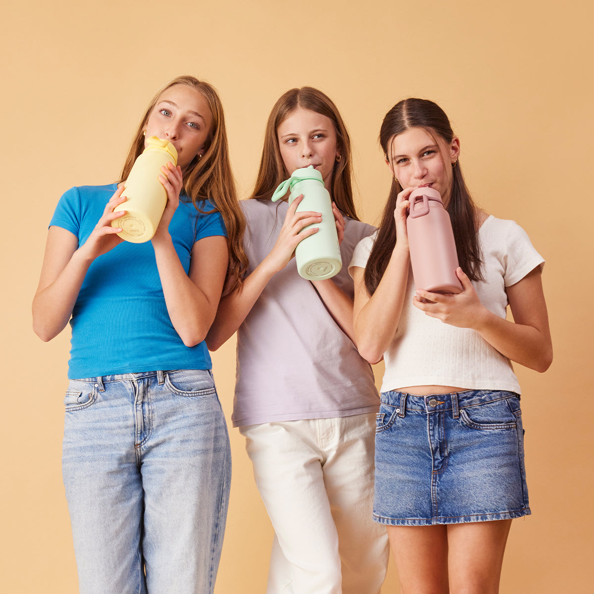 Isolierflasche mit Klappdeckel – Minzgrün