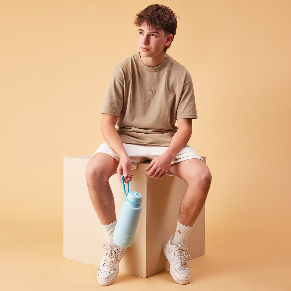 Isolierte 1-Liter-Flasche mit Klappdeckel – lagune