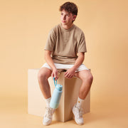 Isolierte 1-Liter-Flasche mit Klappdeckel – lagune