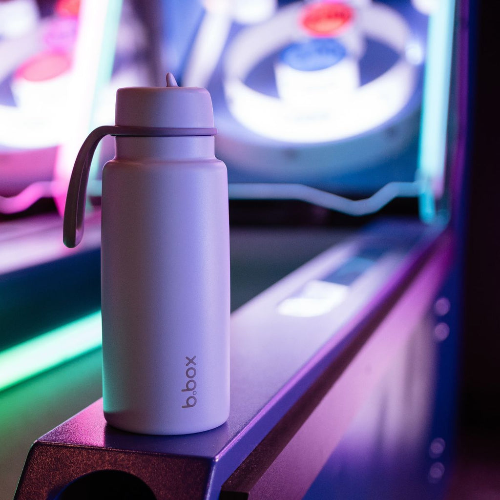 1L Isolierflasche mit Klappdeckel – lilac love