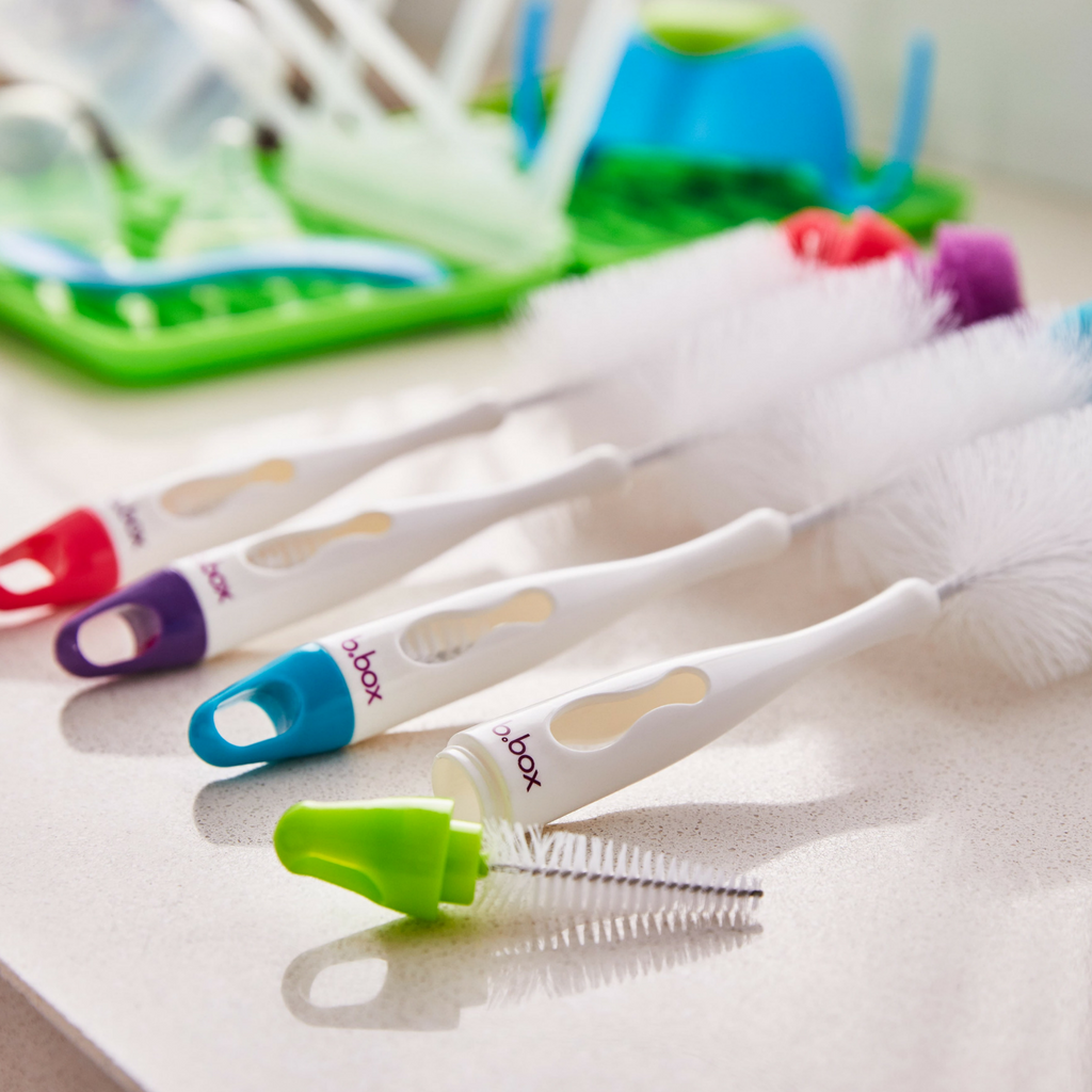 2-in-1 bottle and teat cleaner - lime twist - b.box for kids