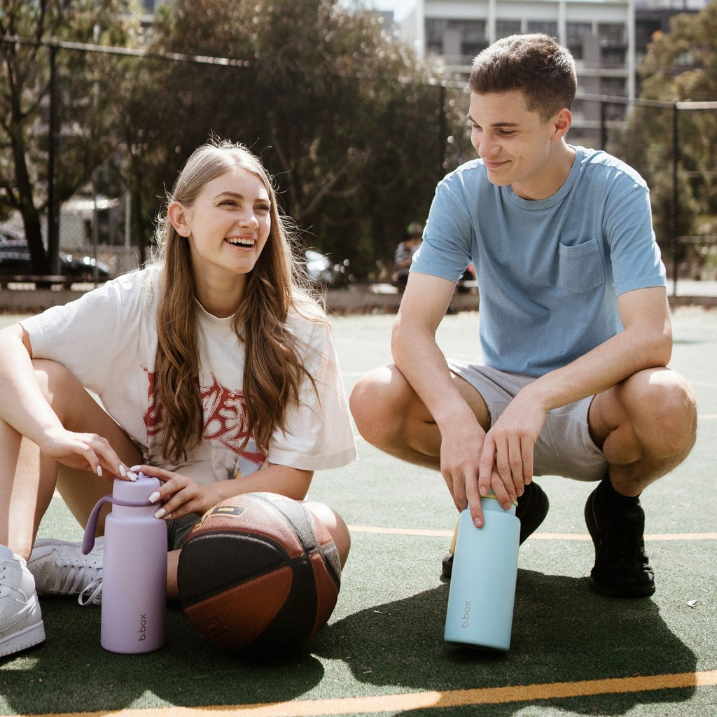 1L Isolierflasche mit Klappdeckel – lilac love