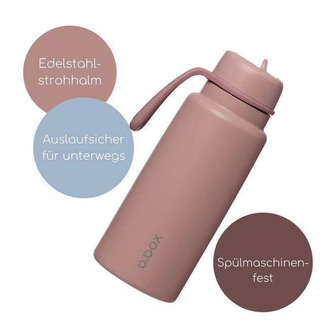 1L Insulated Flip Top Bottle - berry smoothie