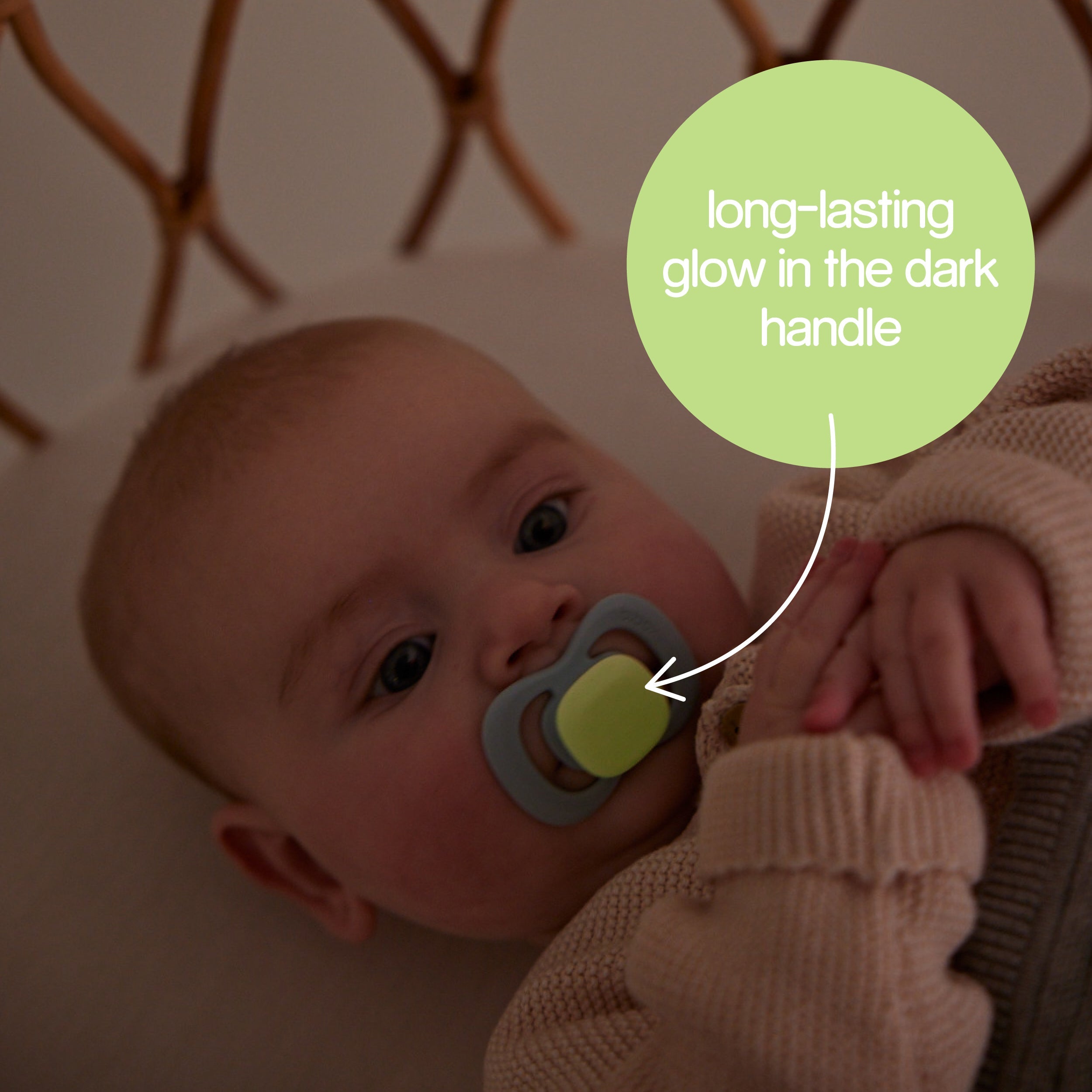 Glow-Schnuller im Doppelpack – blush + latte