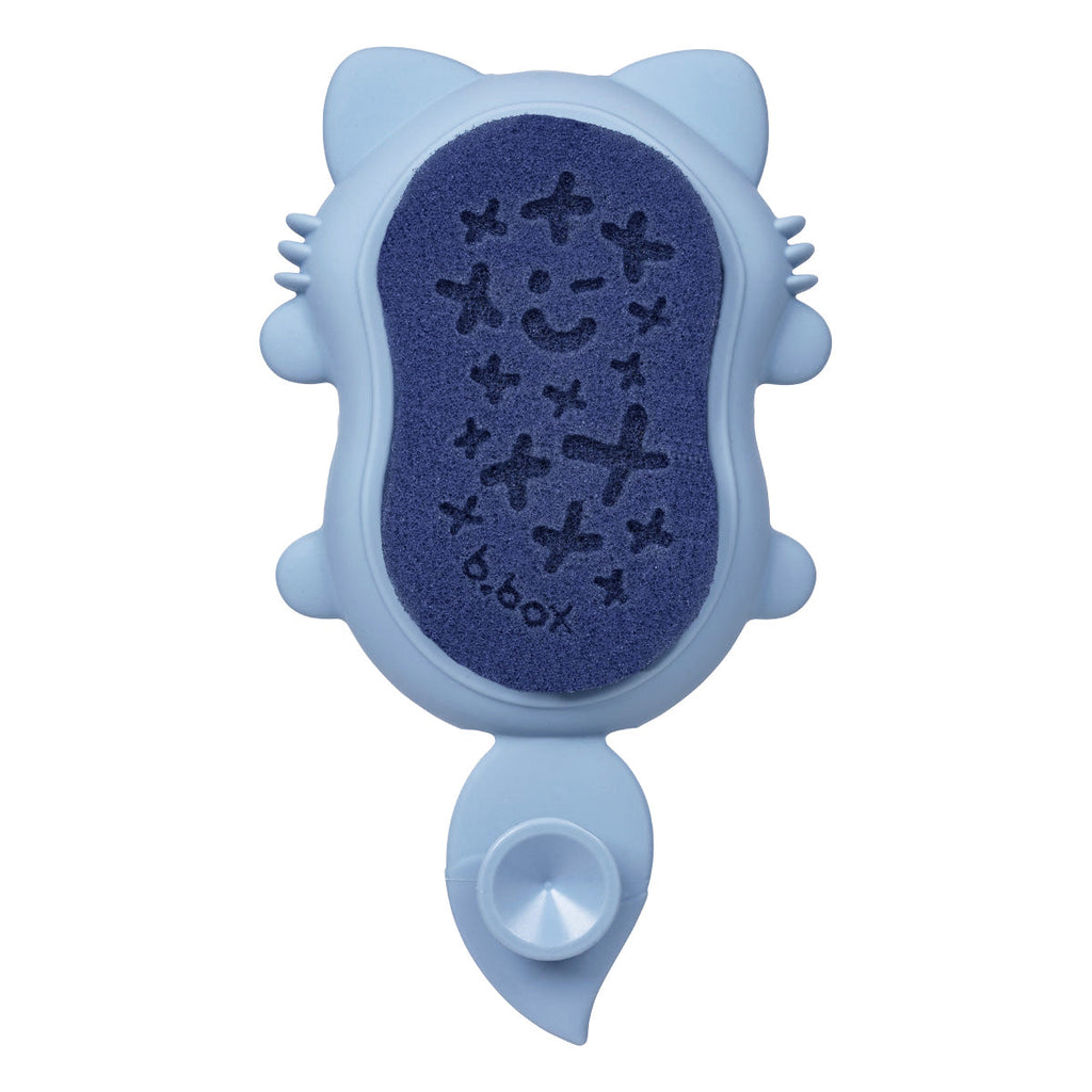 Silicone Baby Bath Brush with Sponge and Suction Cup on the Fox-inspired Character's Tail