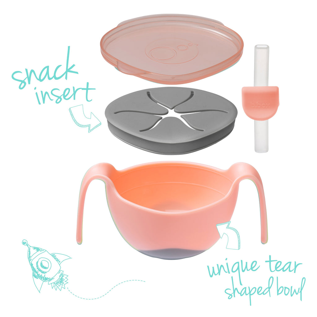 Bowl + straw - tutti frutti - b.box for kids