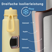 1L Insulated Flip Top Bottle - lemon twist
