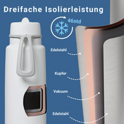 1L Insulated Flip Top Bottle - white out