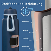 1L Insulated Flip Top Bottle - midnight