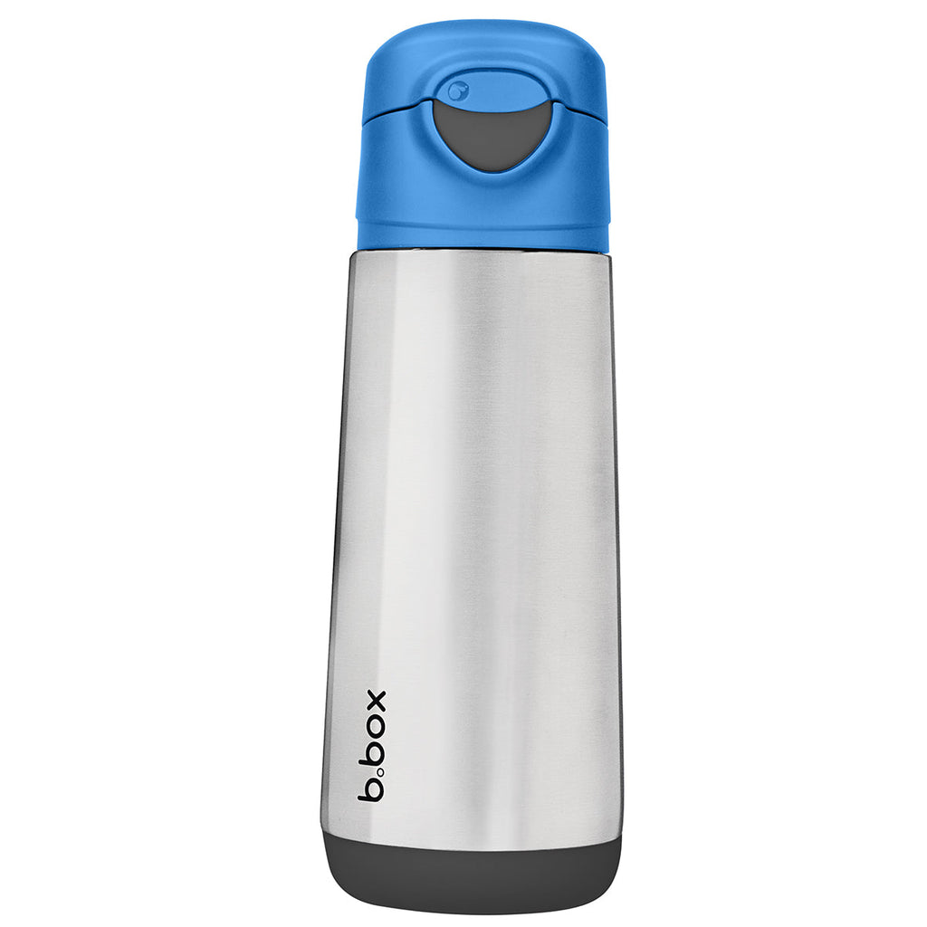 500ml insulated sport spout bottle - blue slate - b.box for kids