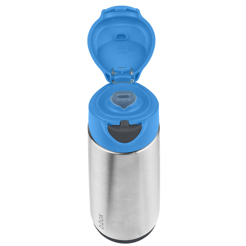 500ml insulated sport spout bottle - blue slate - b.box for kids