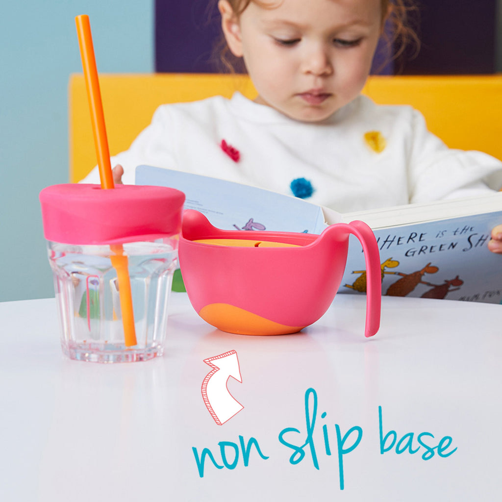 child with Bowl + straw - ocean breeze - b.box for kids