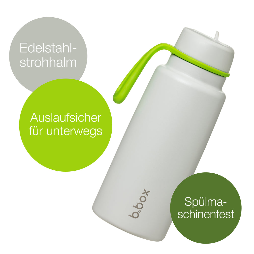 1L Insulated Flip Top Bottle - lime time