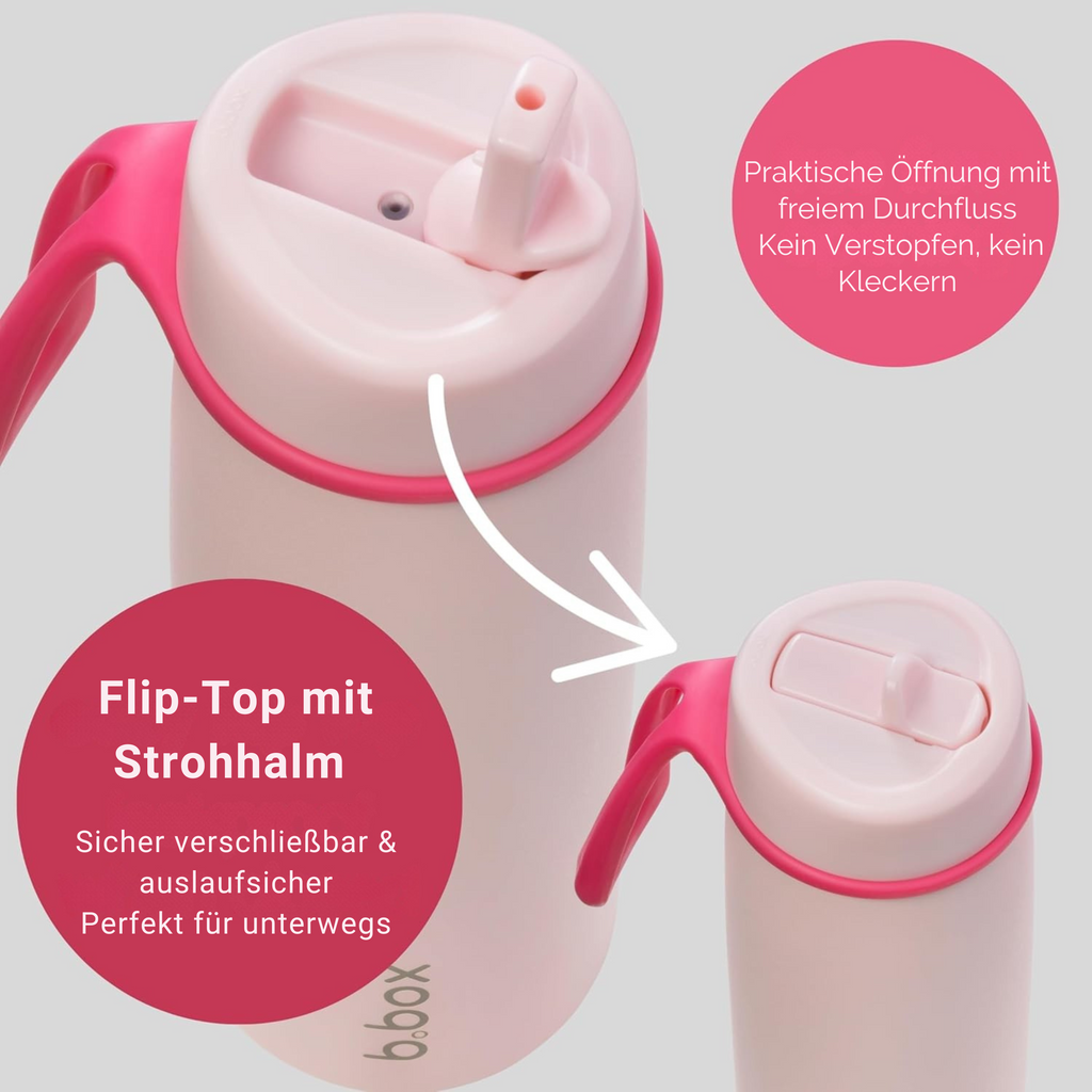 1L Insulated Flip Top Bottle - pink paradise