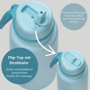 1L Insulated Flip Top Bottle - lagoon