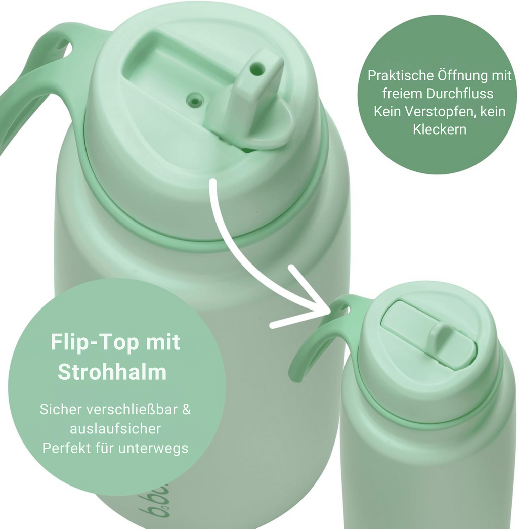 1L Insulated Flip Top Bottle - spearmint