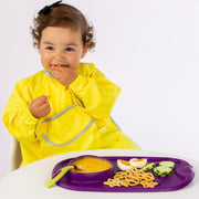 child with roll + go mealtime mat - lemon sherbet - b.box for kids