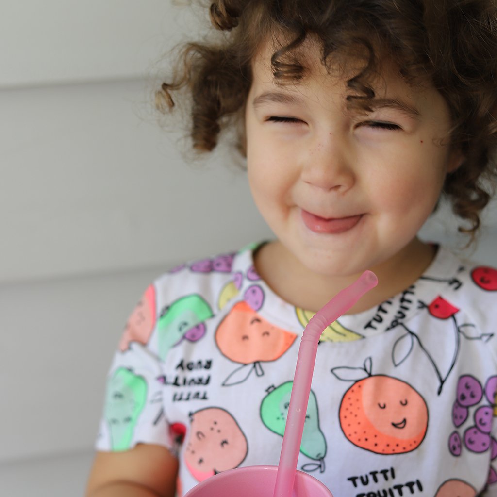 Wiederverwendbarer Silikon-Strohhalm - Very Berry