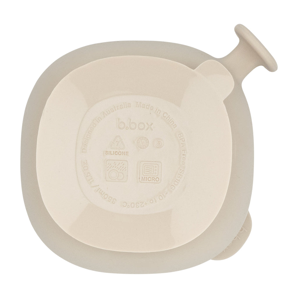 Silikonschüssel + Deckel - latte