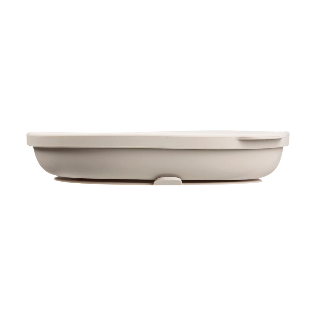 Silicone Plate + Lid - latte