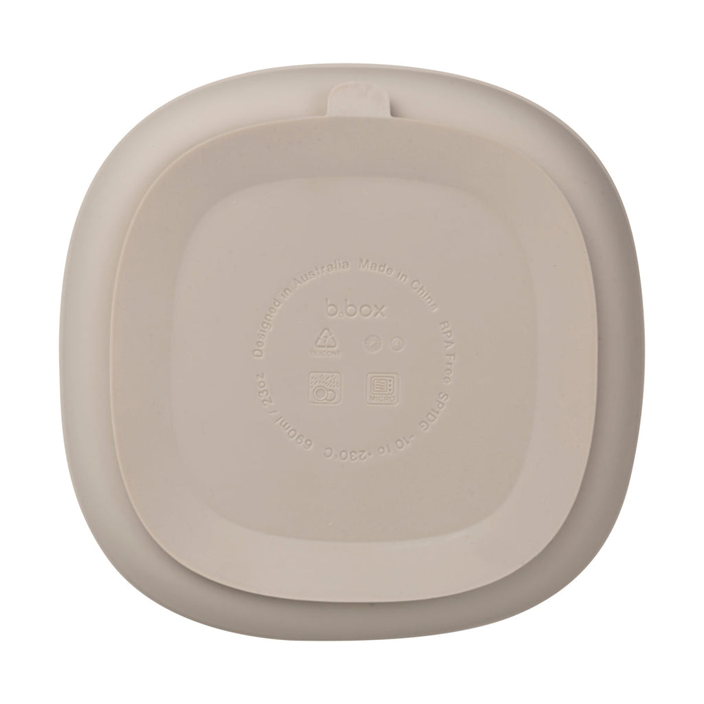 Silicone Plate + Lid - latte