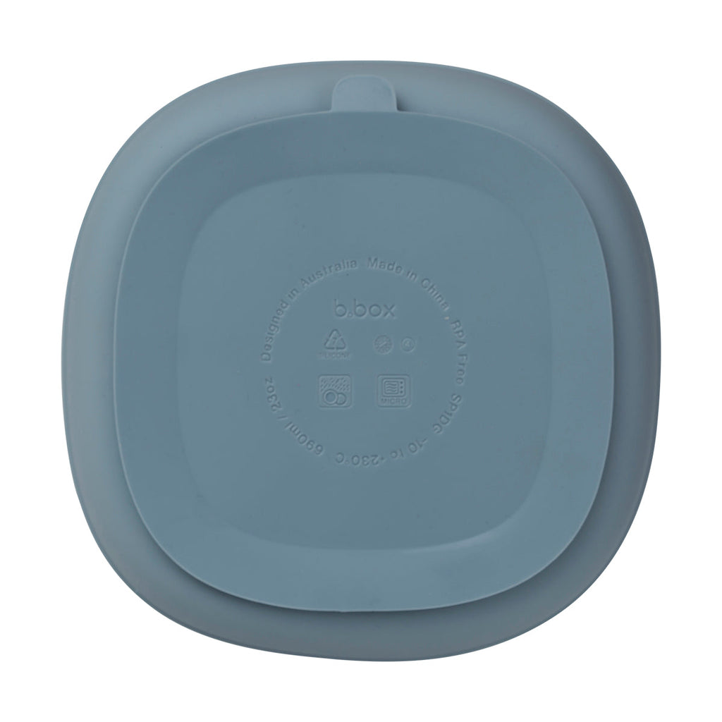 Silicone Plate + Lid - ocean