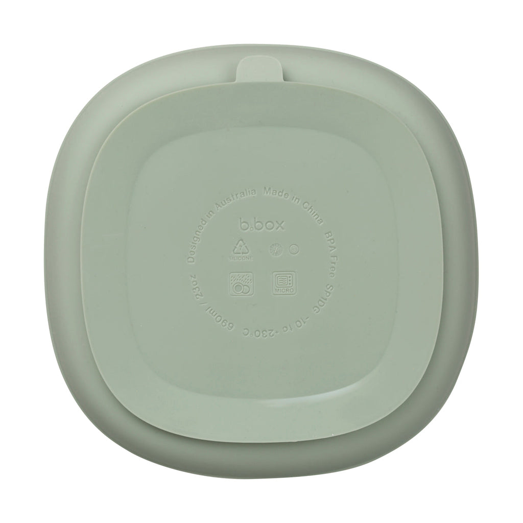 Silicone Plate + Lid - sage