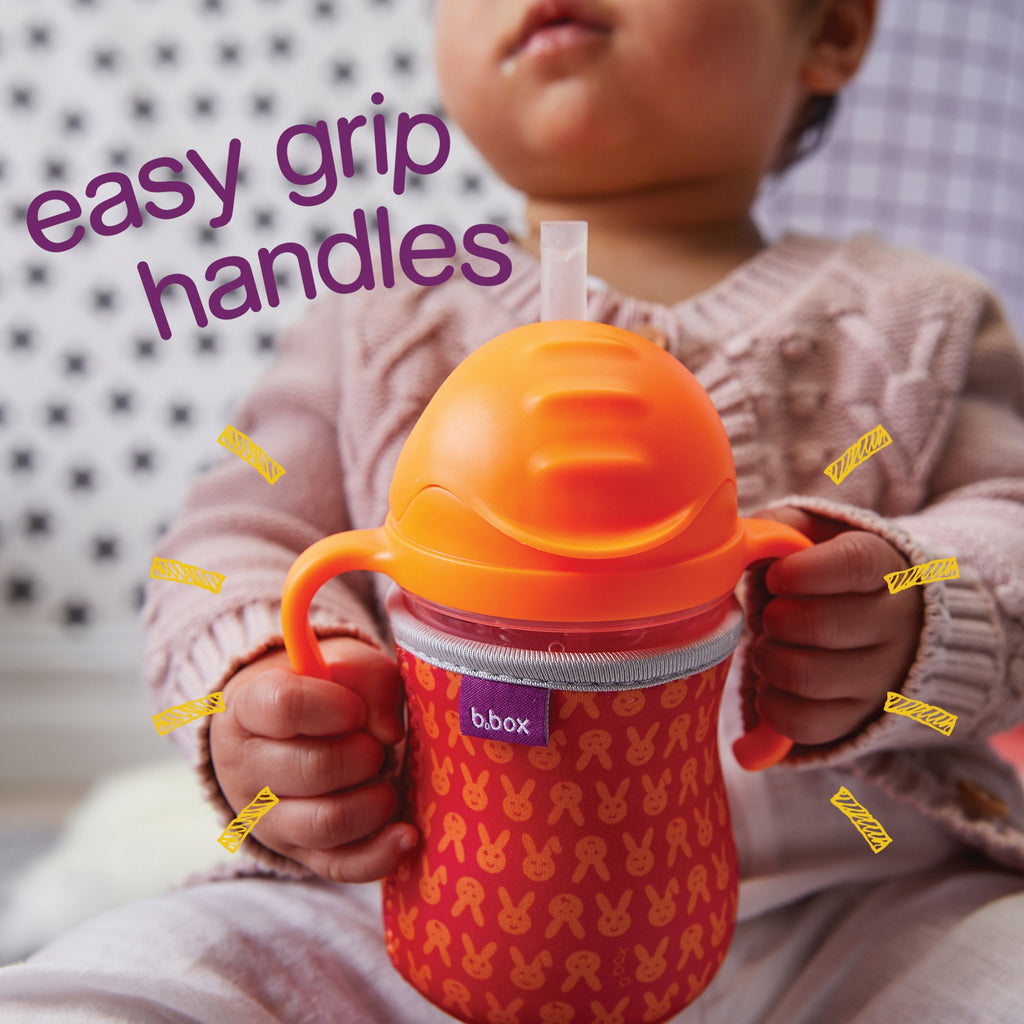 child with sippy cup - blueberry - b.box for kids
