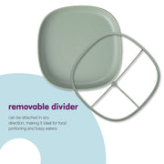 2 in 1 Saugnapfteller - sage