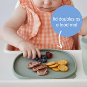 Silicone Plate + Lid - blush