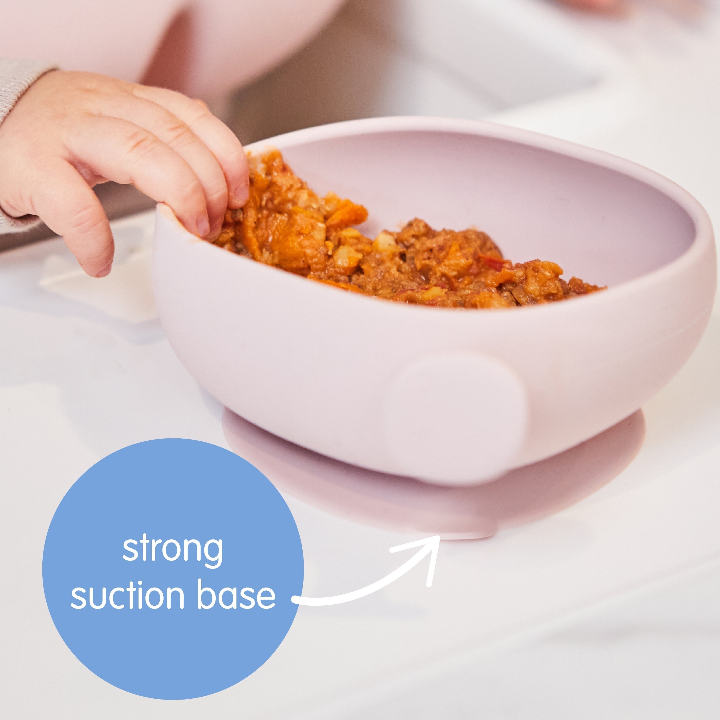 Silicone Bowl + Lid - blush