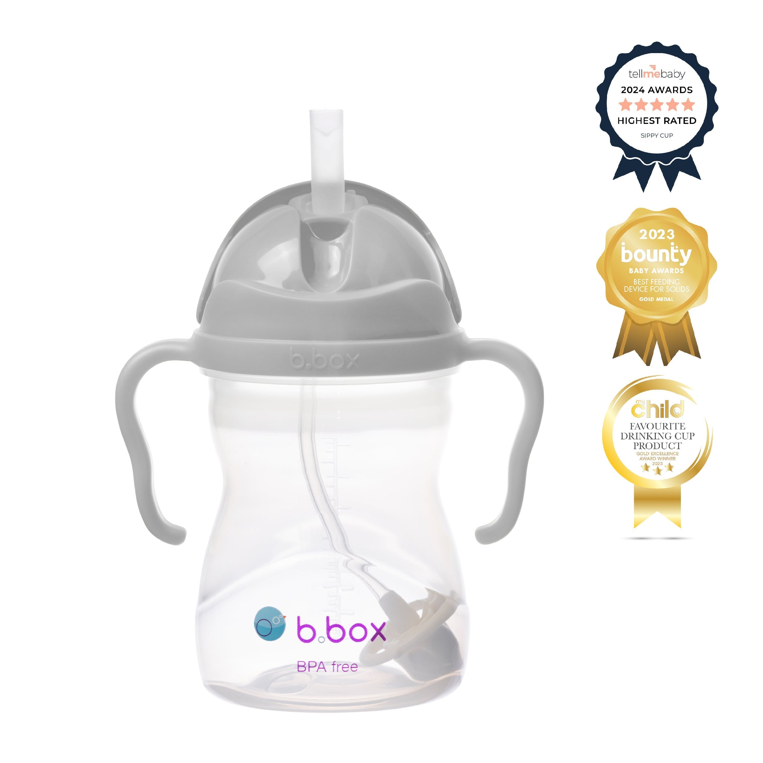 Sippy Cup: Strohhalmbecher - grau