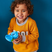 child with 350ml insulated drink bottle - lilac pop - b.box for kids