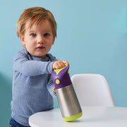 child with 350ml insulated drink bottle - emerald forest - b.box for kids