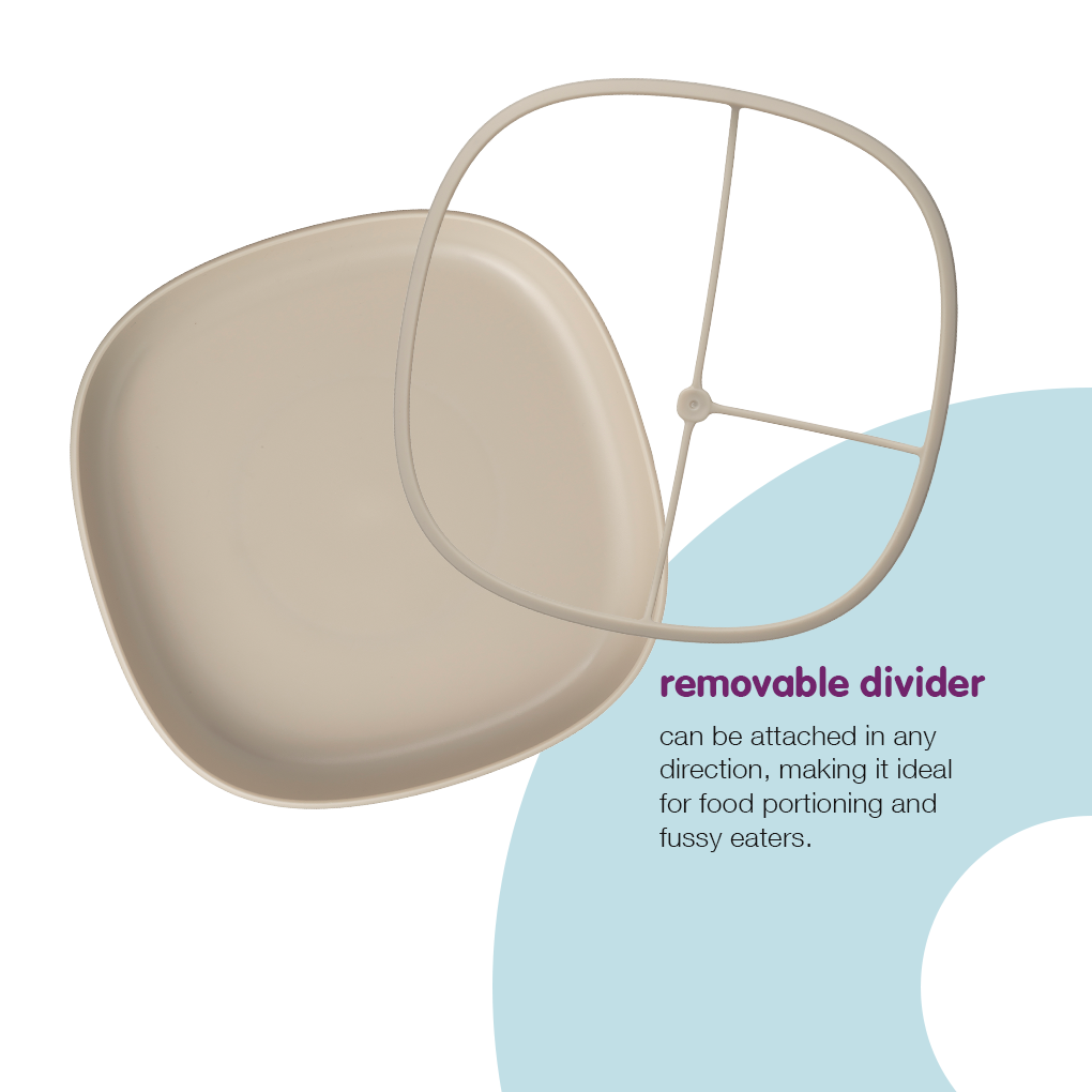 2 in 1 Saugnapfteller - latte