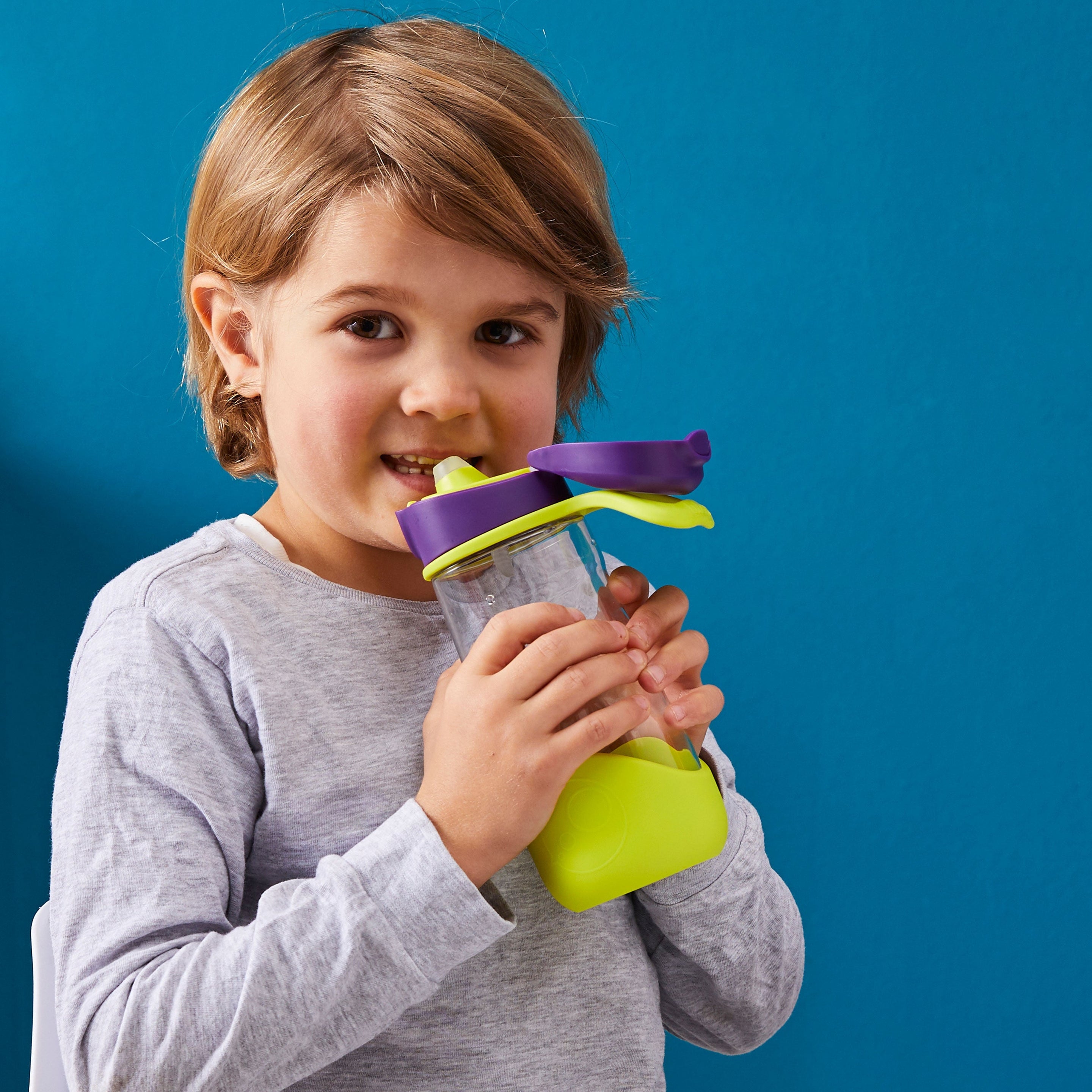sport spout 450ml bottle - emerald forest - b.box for kids