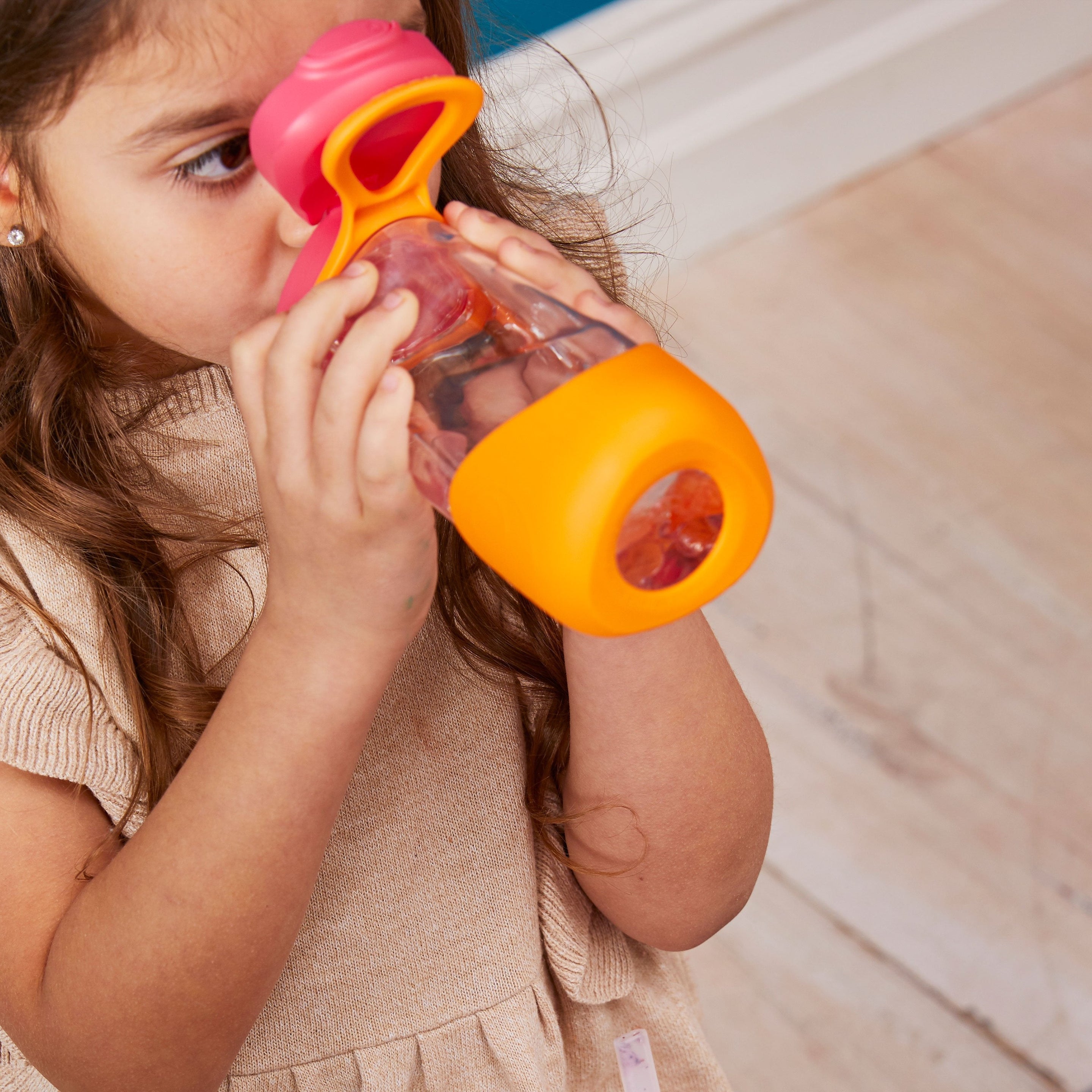 sport spout 450ml bottle - strawberry shake - b.box for kids